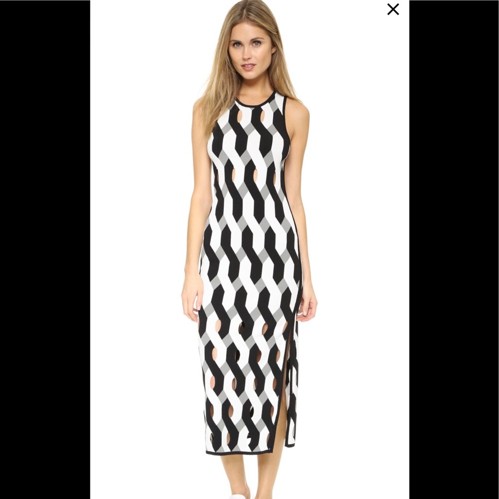 Rag and Bone Olympia geometric midi dress